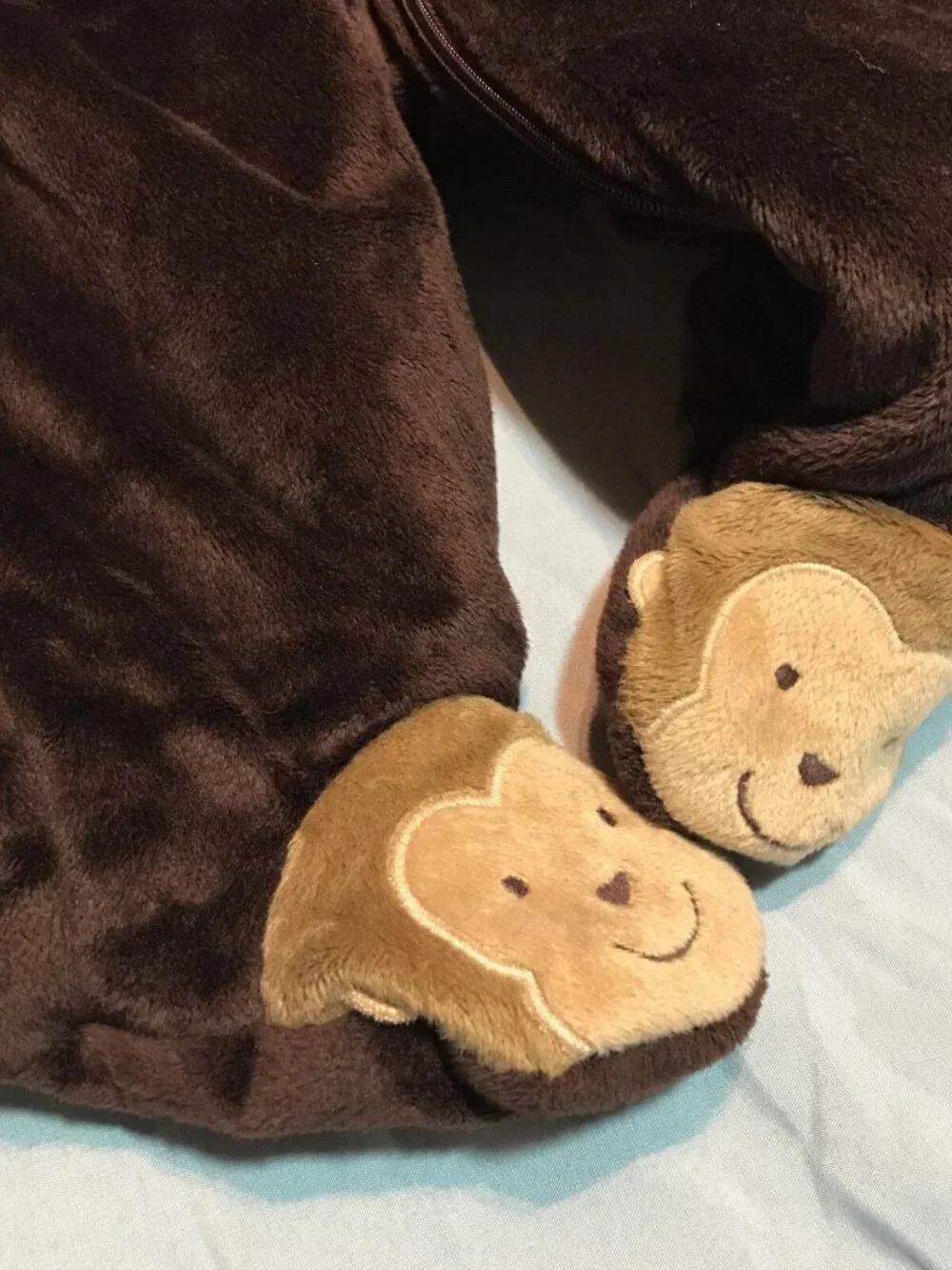 Carter's Monkey Plush Fleece Footie Pajamas Bodysuit Winter Sleeper 6M